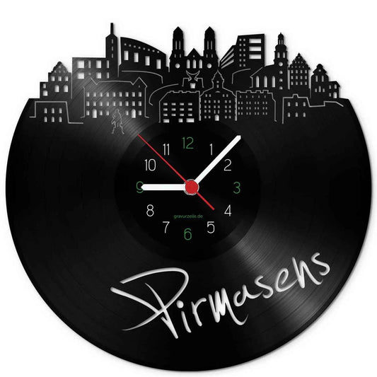 Wanduhr aus Vinyl Skyline Pirmasens