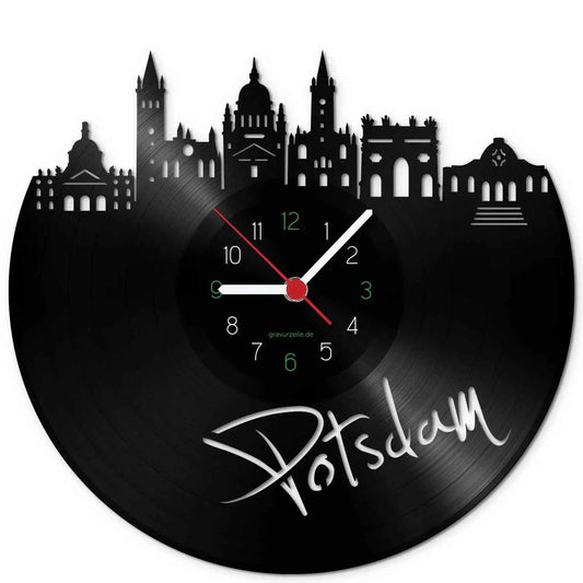 Wanduhr aus Vinyl Skyline Potsdam