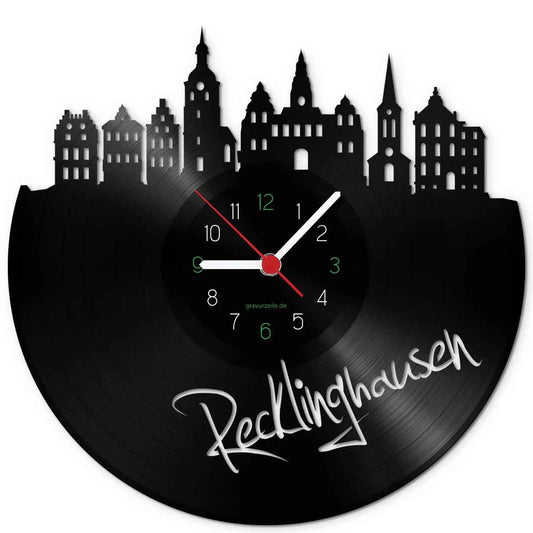 Wanduhr aus Vinyl Skyline Recklinghausen
