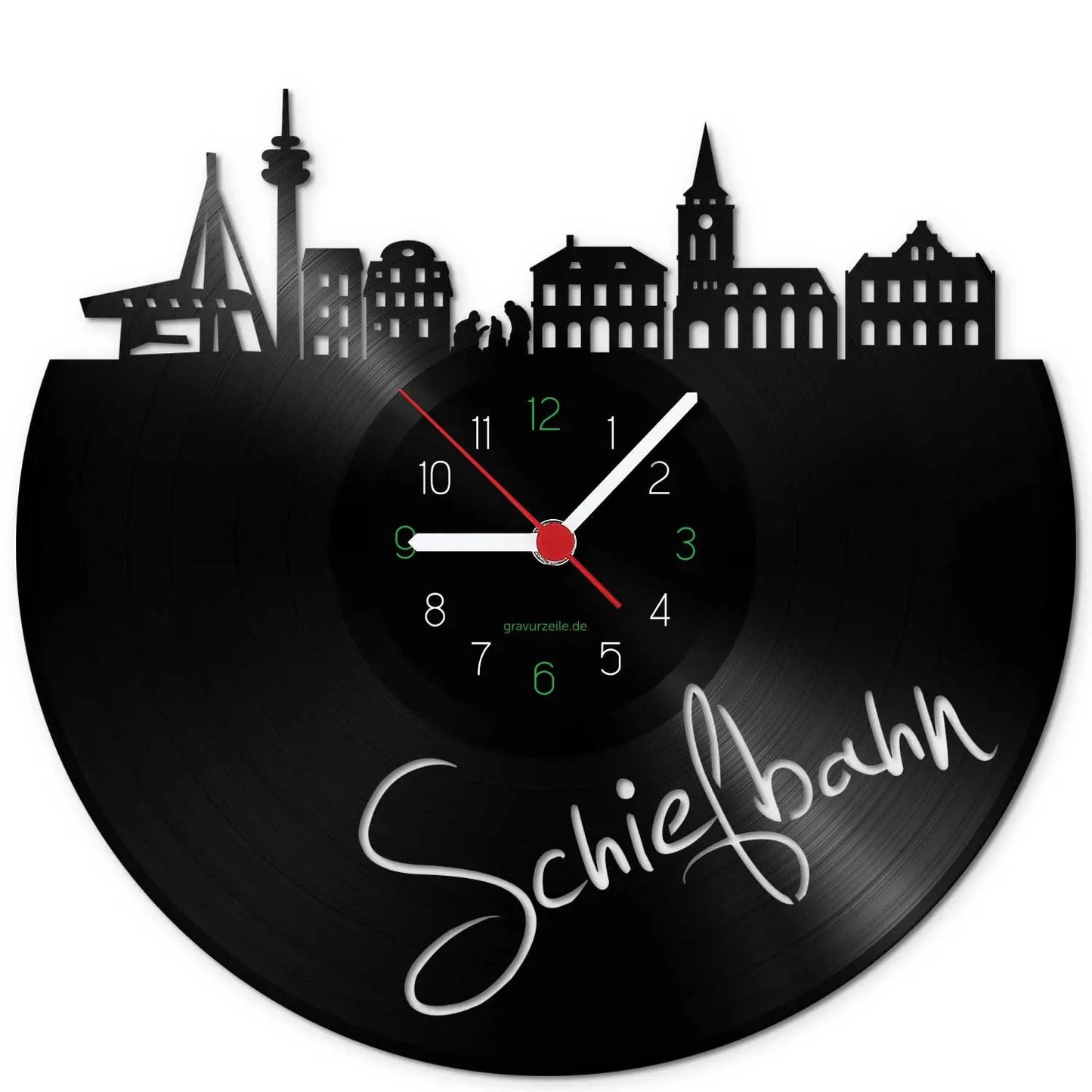Wanduhr aus Vinyl Skyline Schwandorf