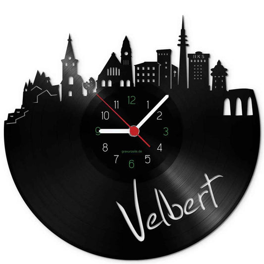 Wanduhr aus Vinyl Skyline Velbert