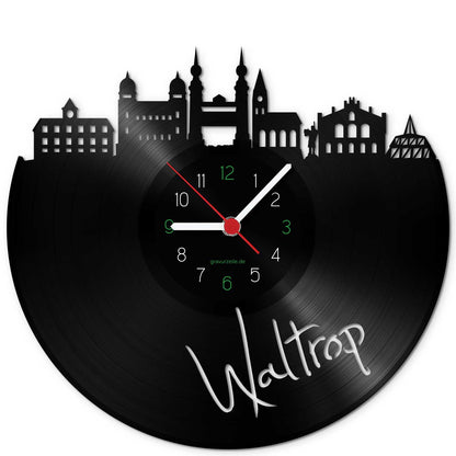 Wanduhr aus Vinyl Skyline Waltrop
