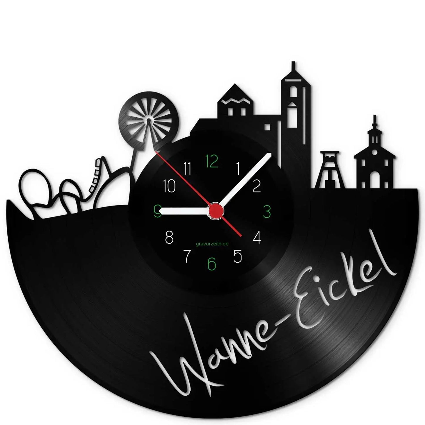 Wanduhr aus Vinyl Skyline Wanne Eickel