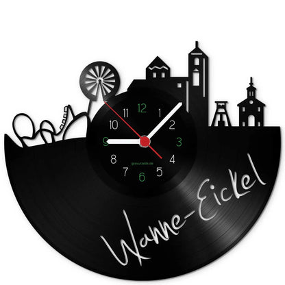 Wanduhr aus Vinyl Skyline Wanne Eickel
