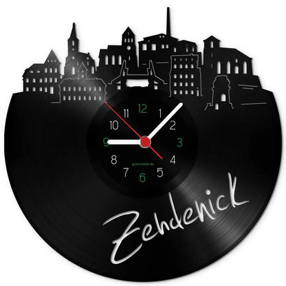 Wanduhr aus Vinyl Skyline Zehdenick