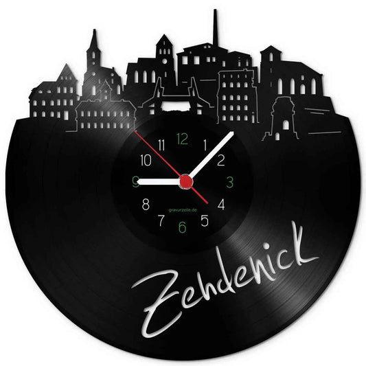 Wanduhr aus Vinyl Skyline Zehdenick