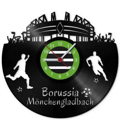 Fussball Wanduhr aus Vinyl Vereinsliebe Borussia Mönchengladbach