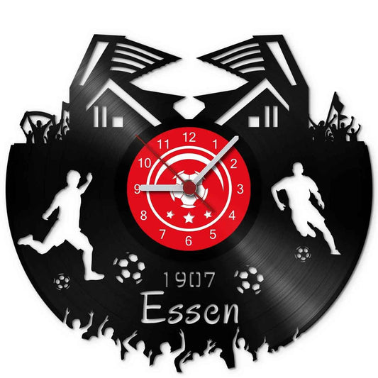 Fussball Wanduhr aus Vinyl Vereinsliebe Essen