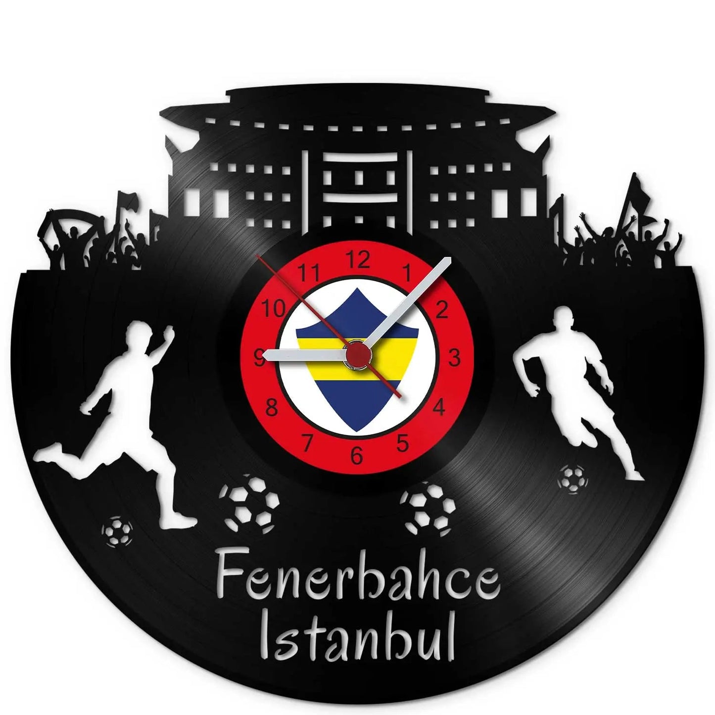 Fussball Wanduhr aus Vinyl Vereinsliebe Fenerbahce Istanbul