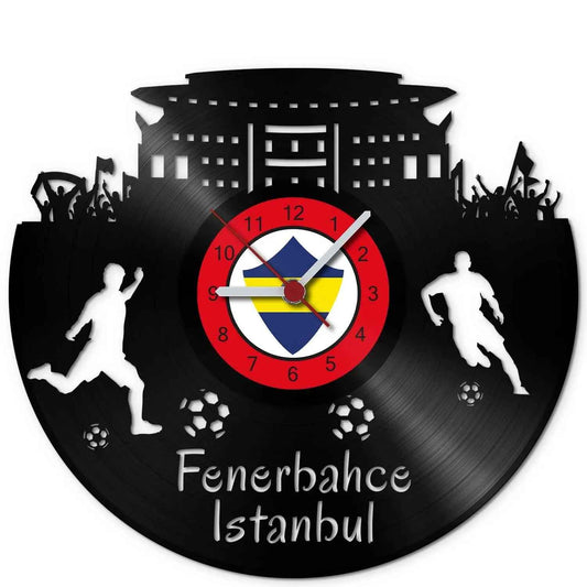Fussball Wanduhr aus Vinyl Vereinsliebe Fenerbahce Istanbul