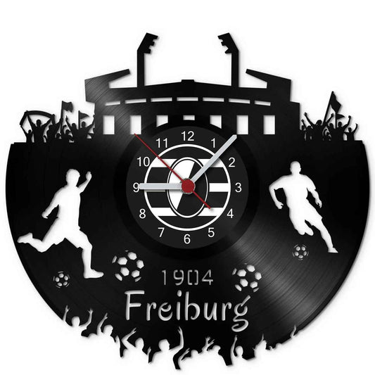 Fussball Wanduhr aus Vinyl Vereinsliebe Freiburg