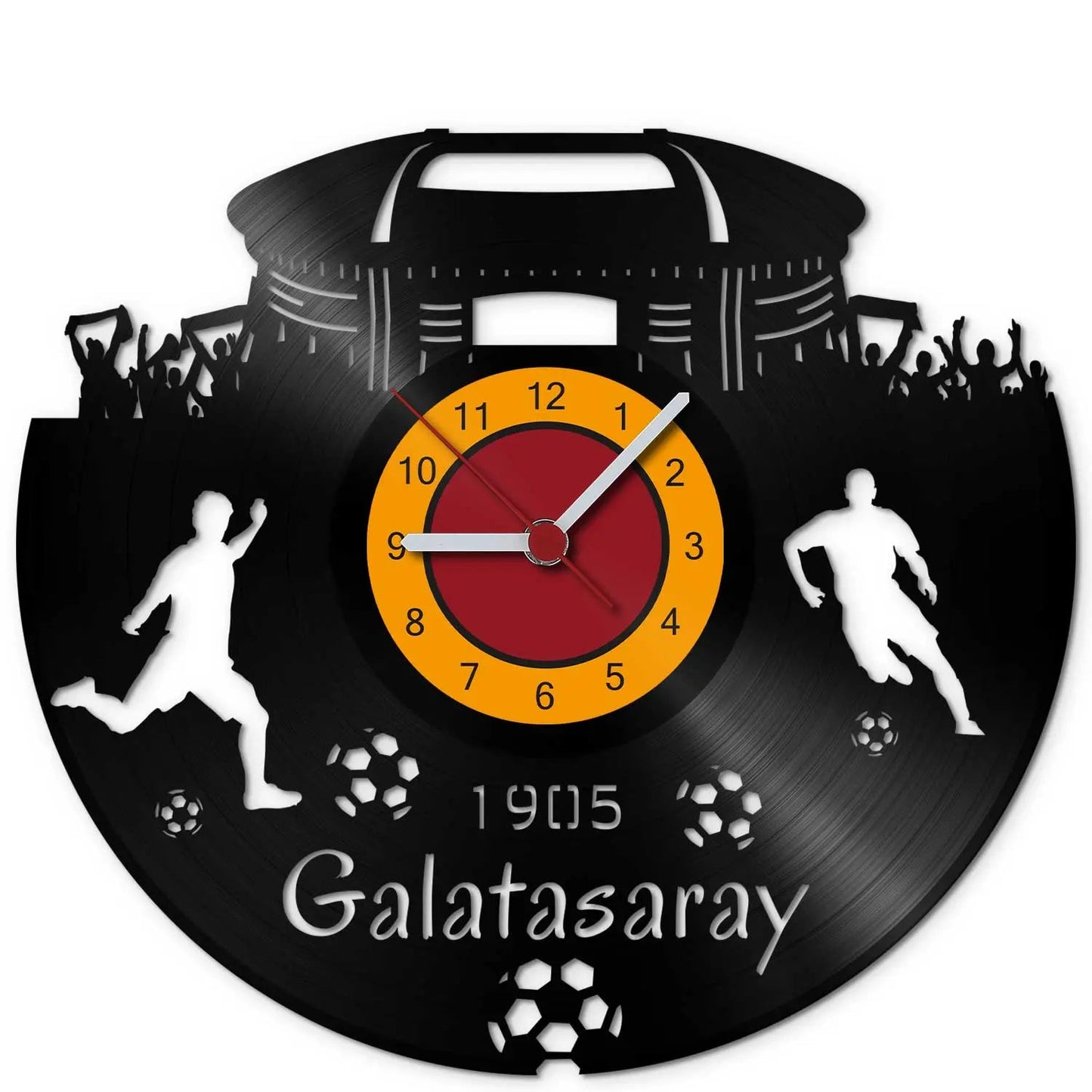 Fussball Wanduhr aus Vinyl Vereinsliebe Galatasaray