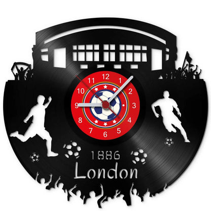 Fussball Wanduhr aus Vinyl Vereinsliebe London
