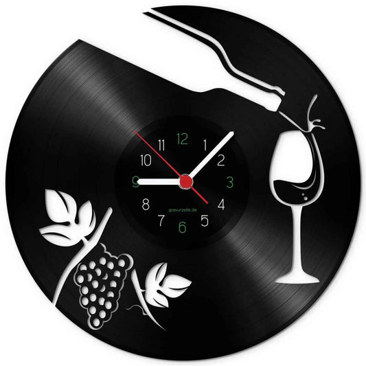 Wanduhr aus Vinyl Weinfest