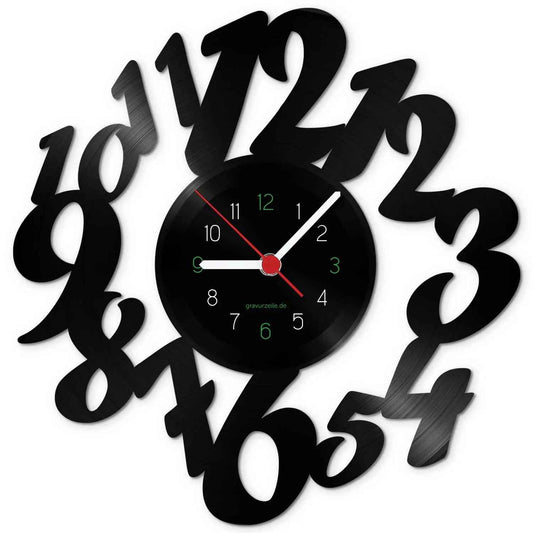 Wanduhr aus Vinyl Zahlen