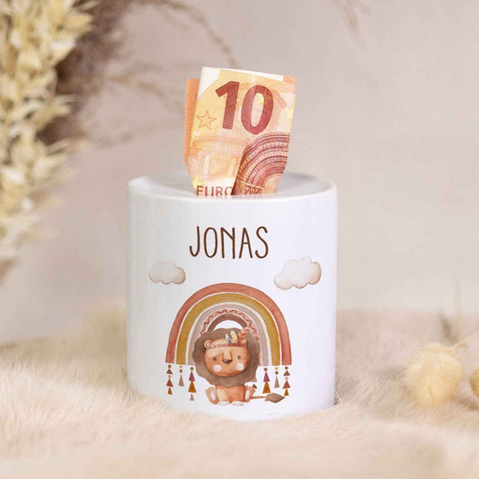 Spardose aus Keramik - Boho