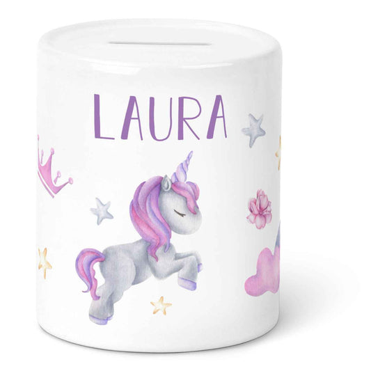 Spardose aus Keramik - Einhorn