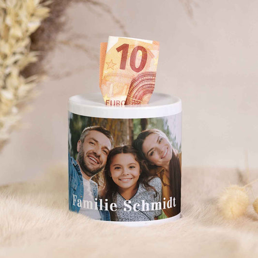 Spardose aus Keramik - mit eigenem Foto