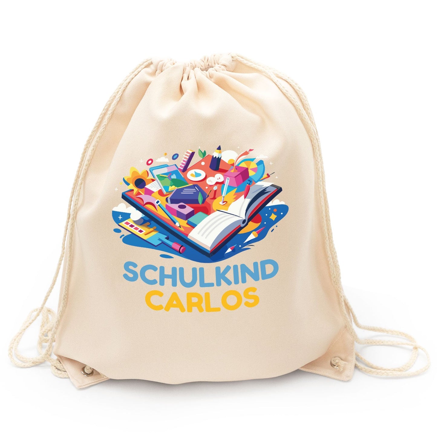 Turnbeutel für Kinder - Schulkind Buch - zur Einschulung