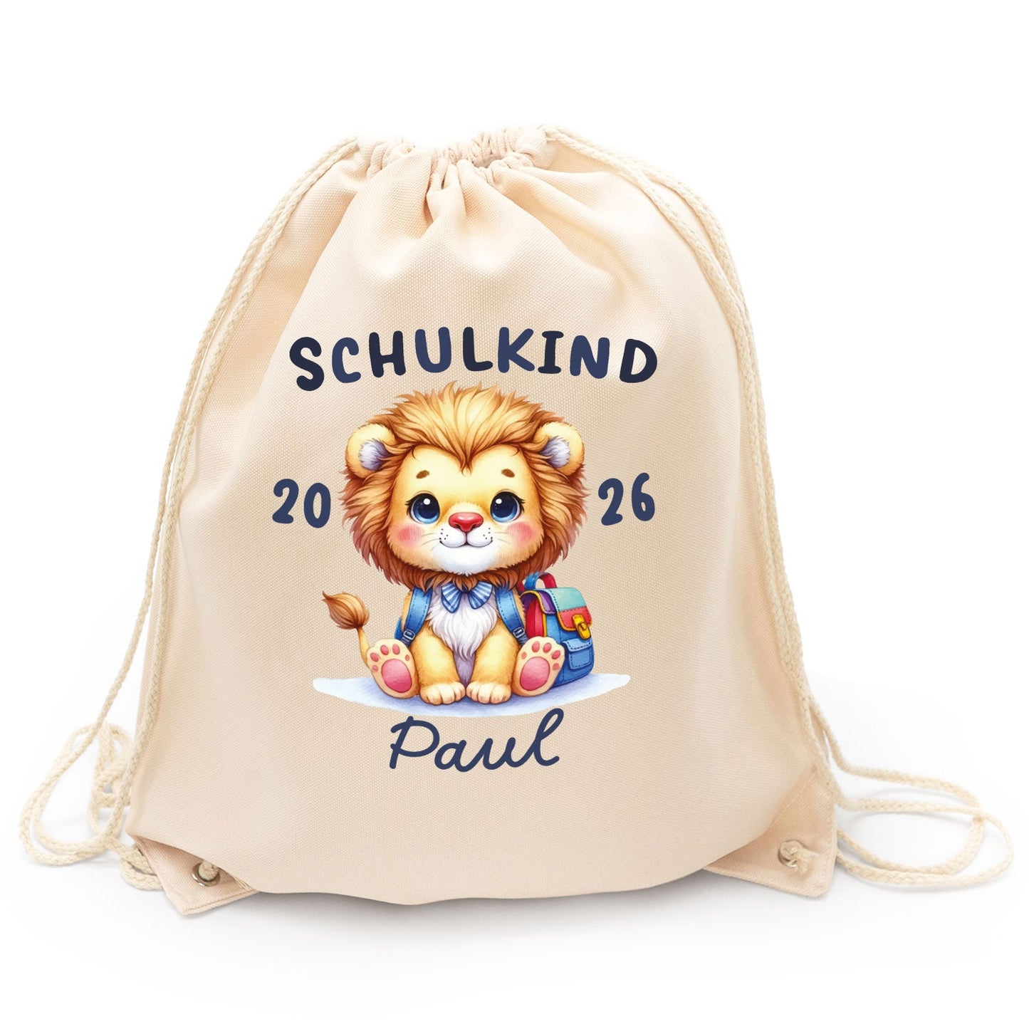 Turnbeutel für Kinder - Schulkind Tiere - zur Einschulung