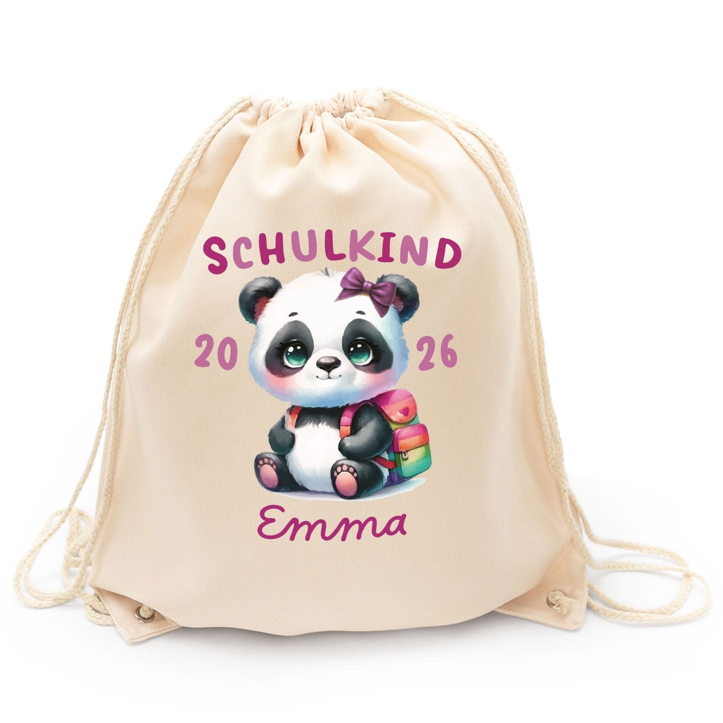 Turnbeutel für Kinder - Schulkind Tiere - zur Einschulung