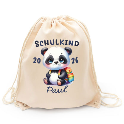 Turnbeutel für Kinder - Schulkind Tiere - zur Einschulung