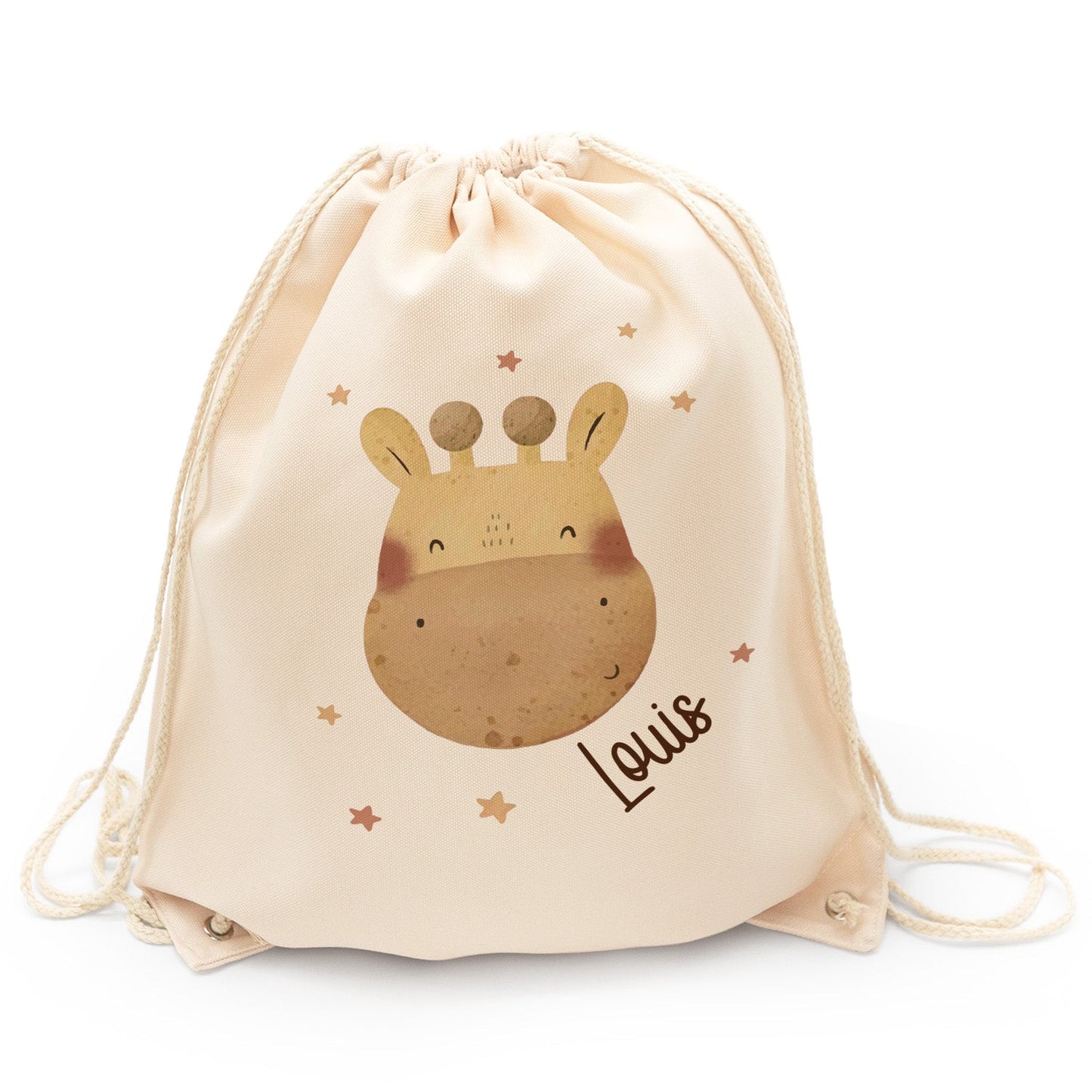 Turnbeutel mit Kindermotiv  - Tierköpfe - für Kinder