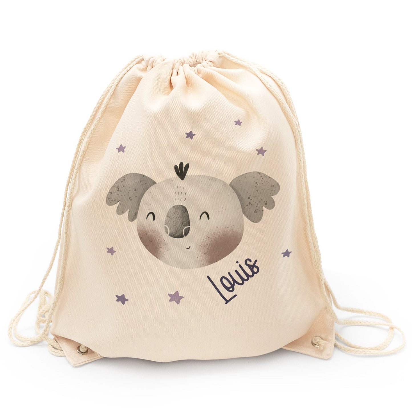 Turnbeutel mit Kindermotiv  - Tierköpfe - für Kinder