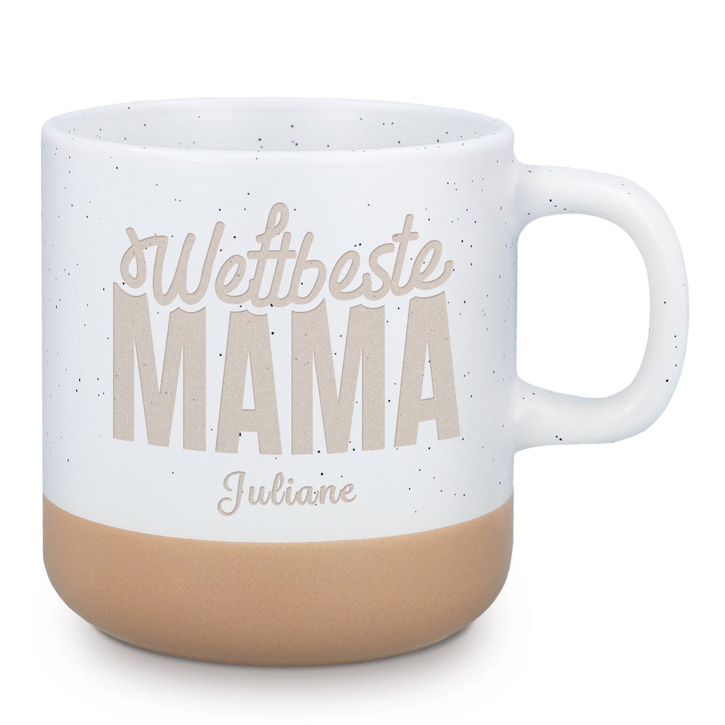 Gravierte Steingut Tasse - Weltbeste Mama