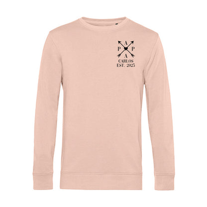 Personalisiertes Sweatshirt für Herren - PAPA EST. Kreuzpfeile