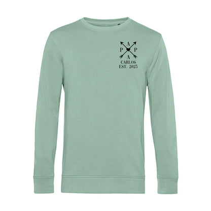 Personalisiertes Sweatshirt für Herren - PAPA EST. Kreuzpfeile