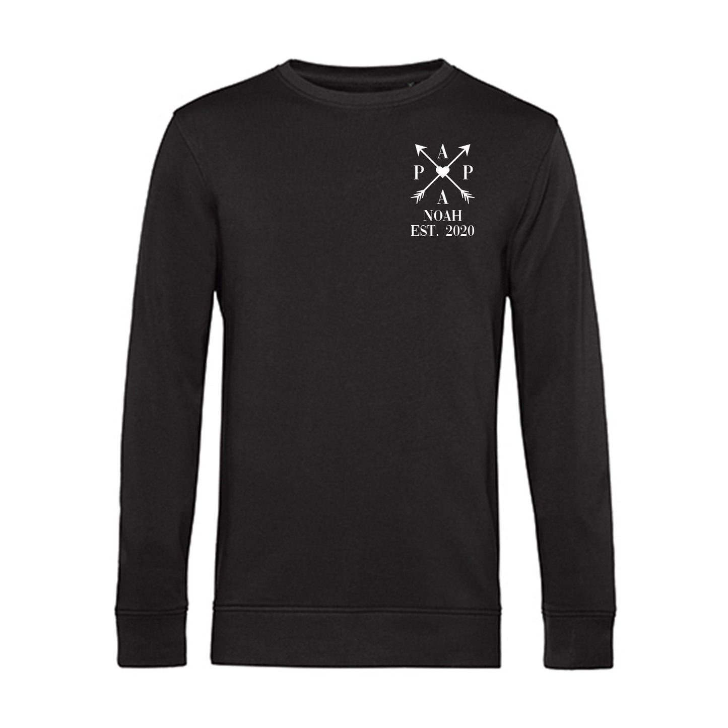 Personalisiertes Sweatshirt für Herren - PAPA EST. Kreuzpfeile