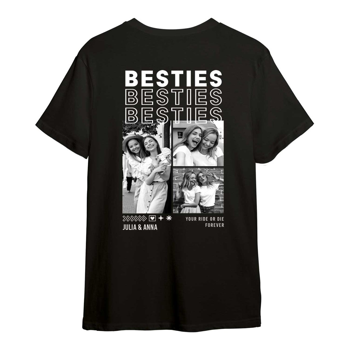 Personalisiertes Oversized T-Shirt - Besties