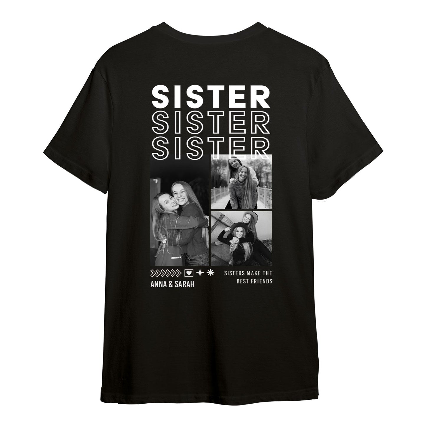 Personalisiertes Oversized T-Shirt - Sister
