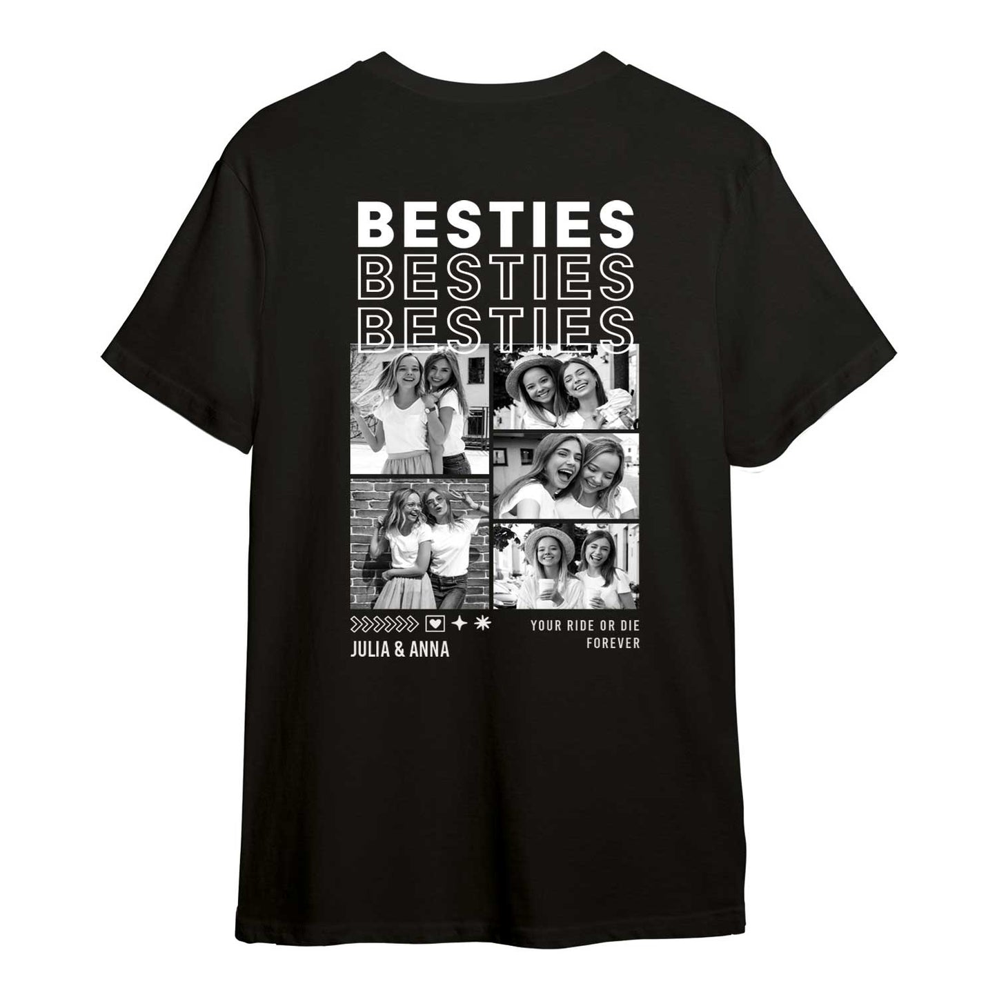 Personalisiertes Oversized T-Shirt - Besties