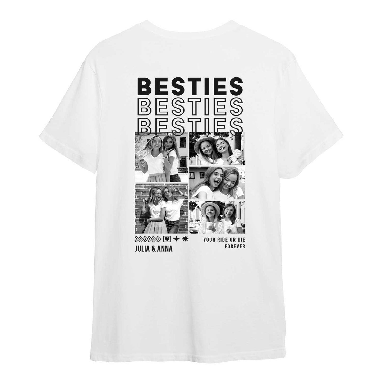 Personalisiertes Oversized T-Shirt - Besties