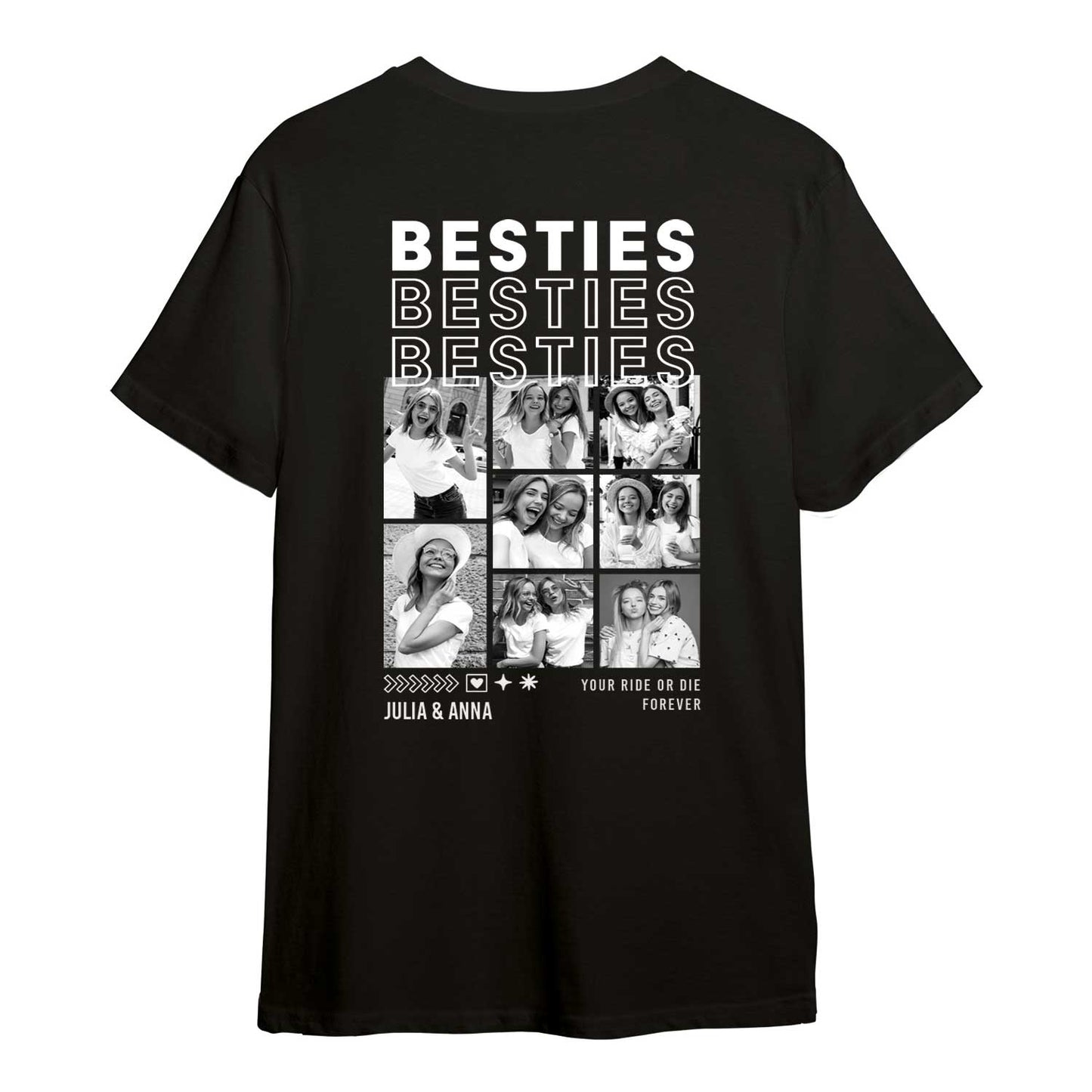 Personalisiertes Oversized T-Shirt - Besties