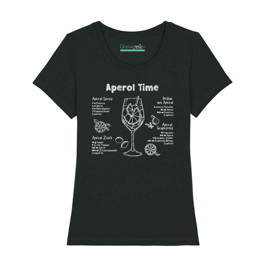 Bedrucktes T-Shirt für Damen - Aperol Rezepte