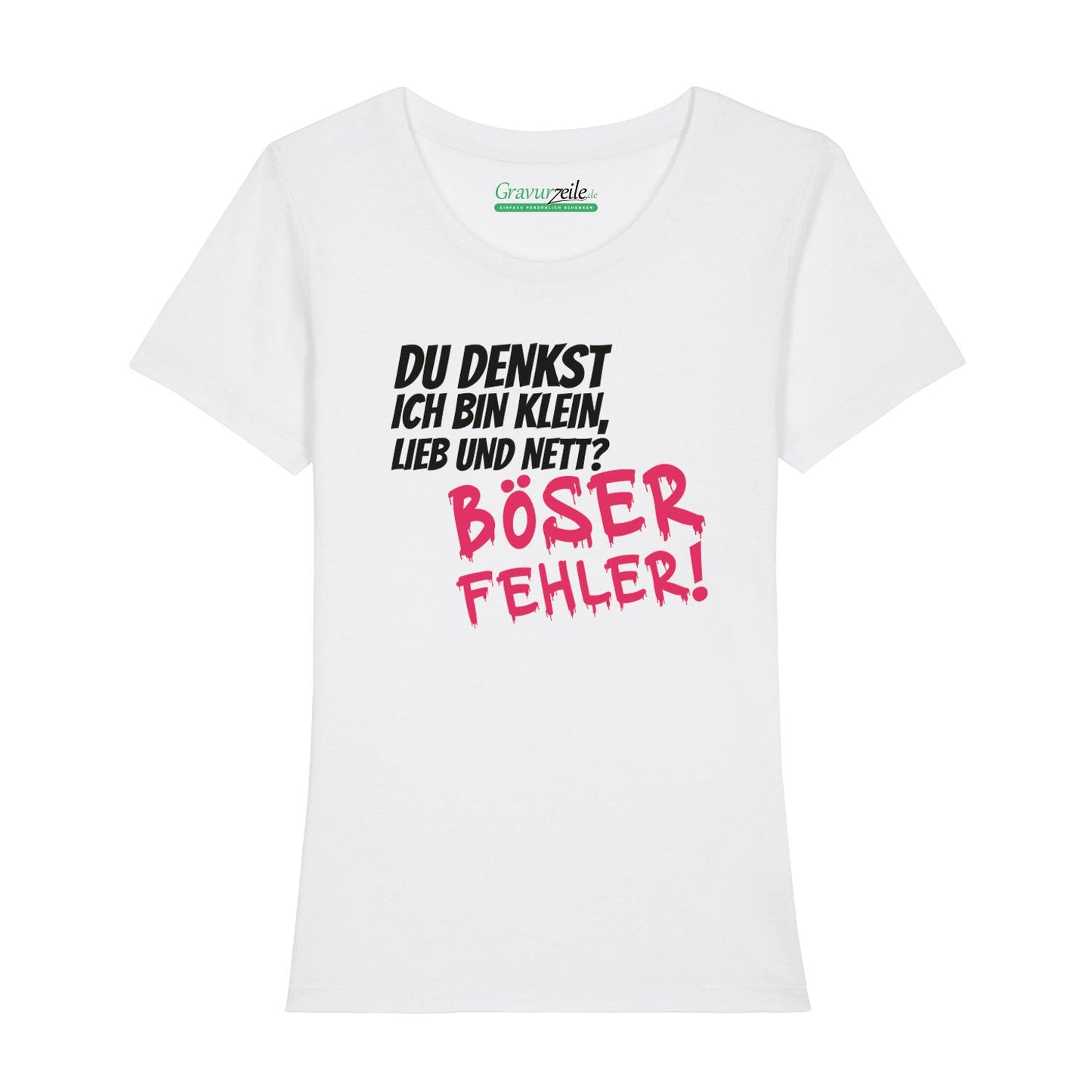 Bedrucktes T-Shirt für Damen - Böser Fehler