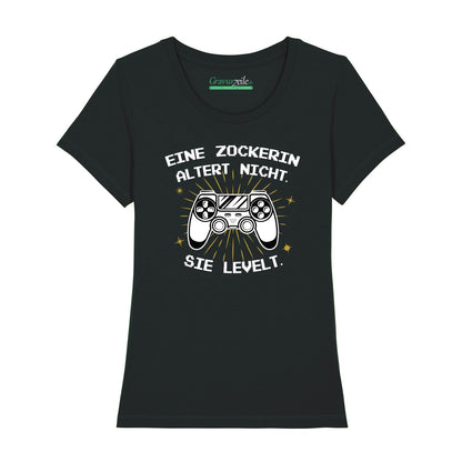 Bedrucktes T-Shirt für Damen - Eine Zockerin altert nicht