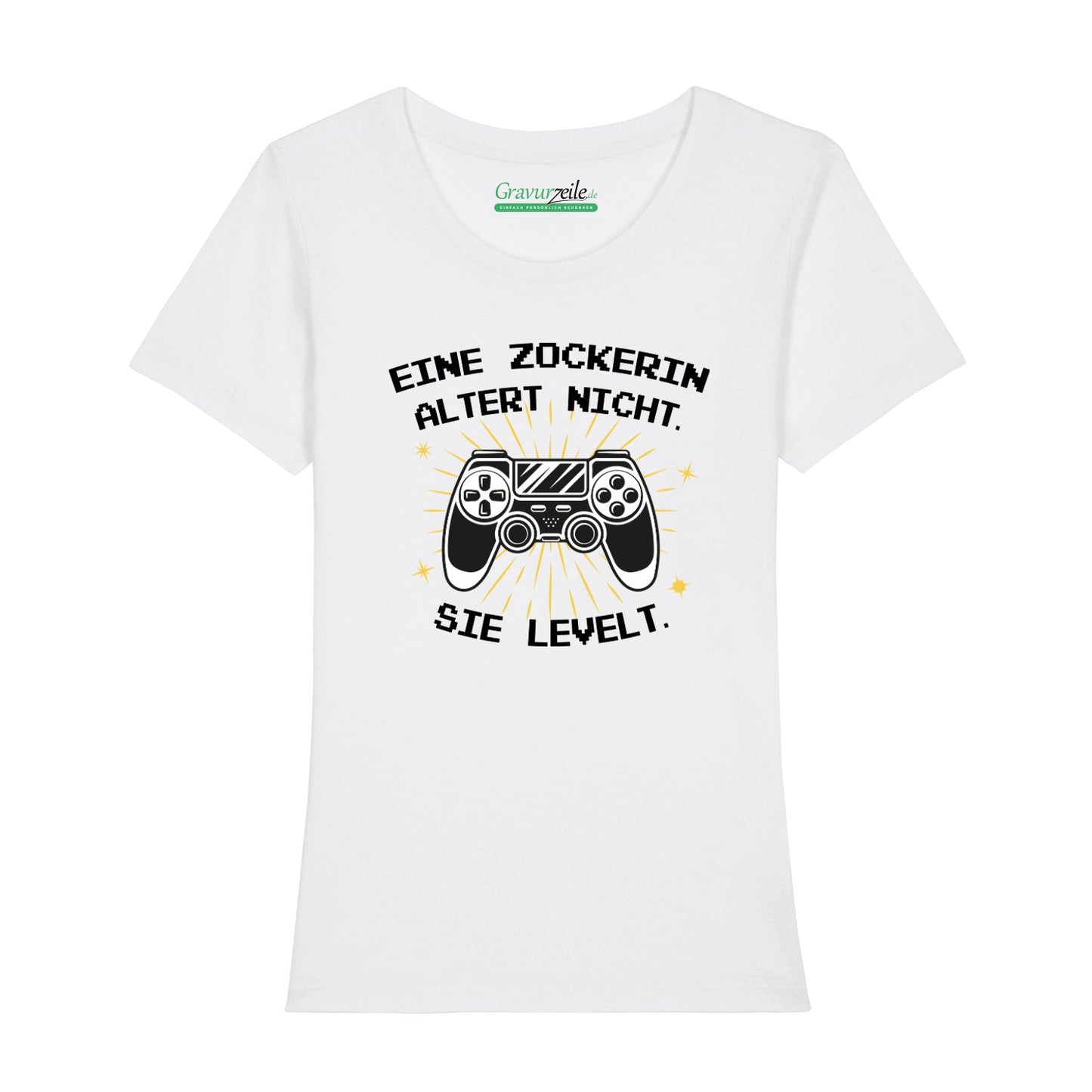 Bedrucktes T-Shirt für Damen - Eine Zockerin altert nicht