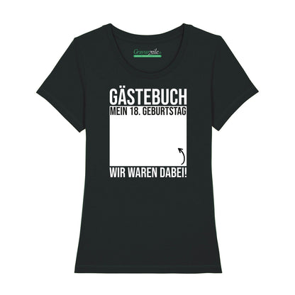 Bedrucktes T-Shirt für Damen - Gästebuch