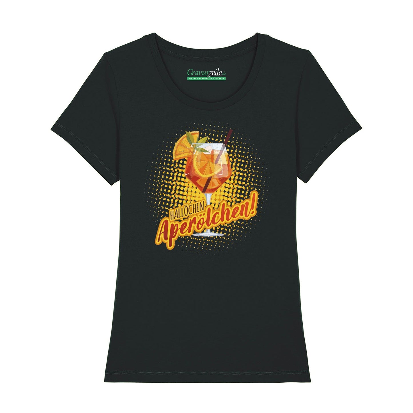 Bedrucktes T-Shirt für Damen - Hallöchen Aperölchen