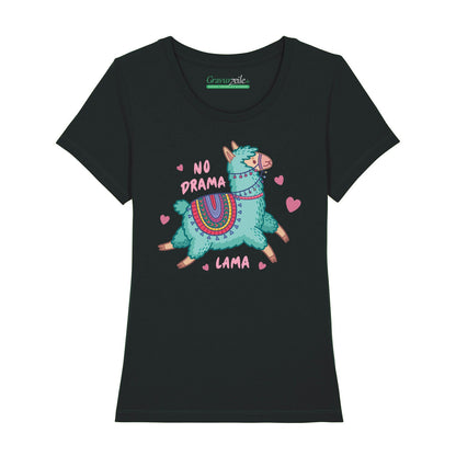 Bedrucktes T-Shirt für Damen - No drama Lama