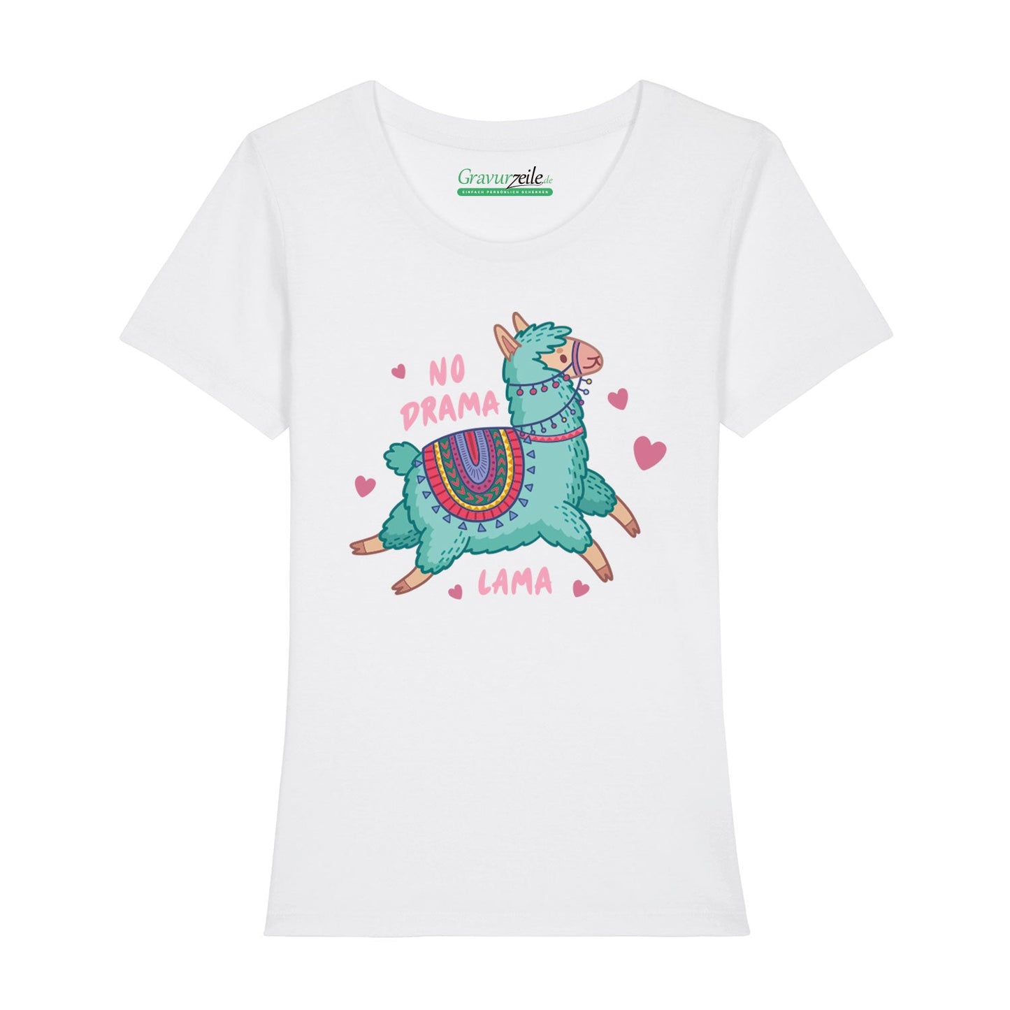 Bedrucktes T-Shirt für Damen - No drama Lama
