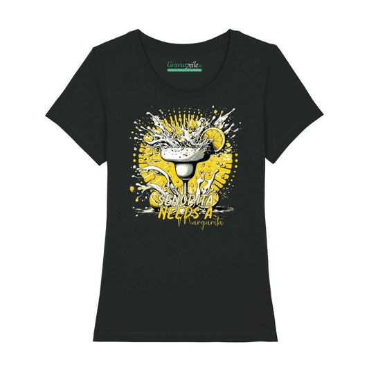 Bedrucktes T-Shirt für Damen - Senorita needs a margarita