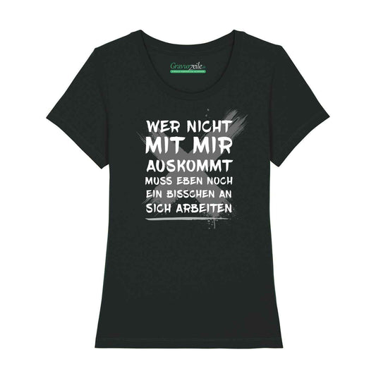 Bedrucktes T-Shirt für Damen - Wer nicht mit mir auskommt