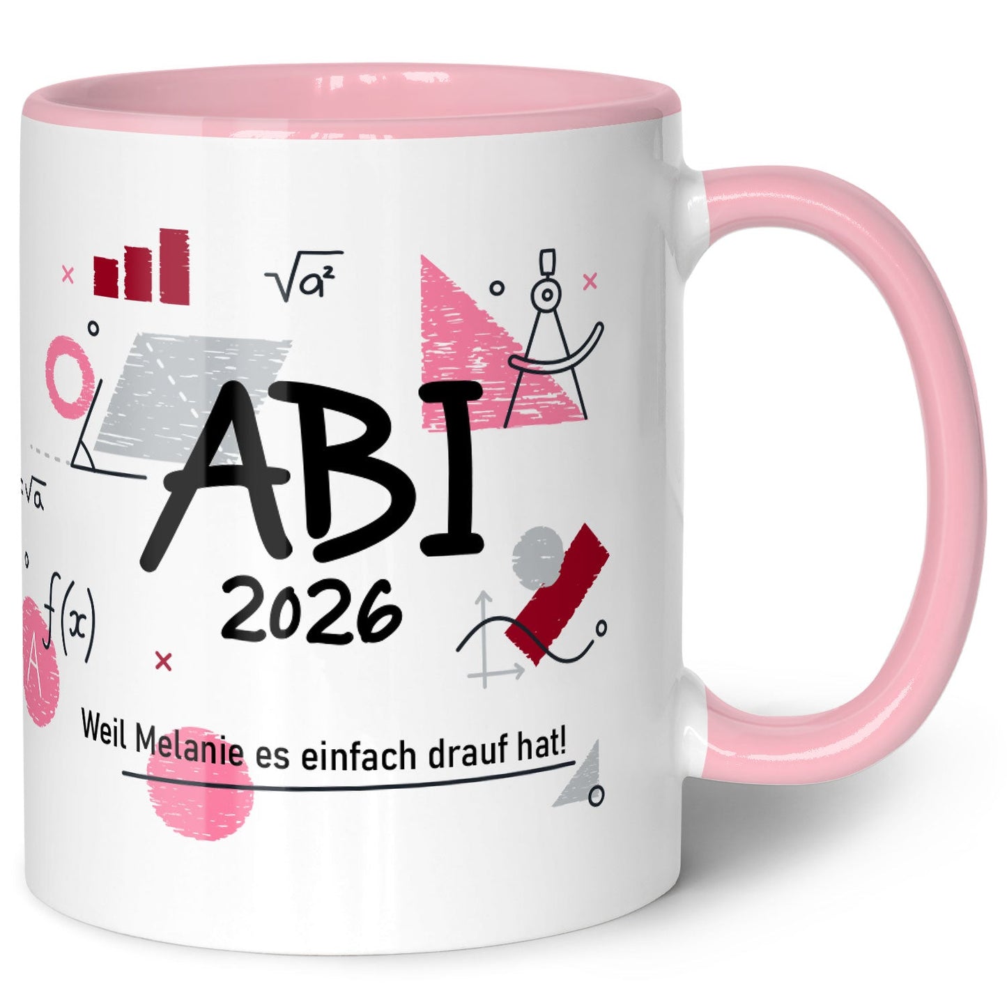 Bedruckte Tasse mit Spruch - Abi - Personalisiert mit Namen