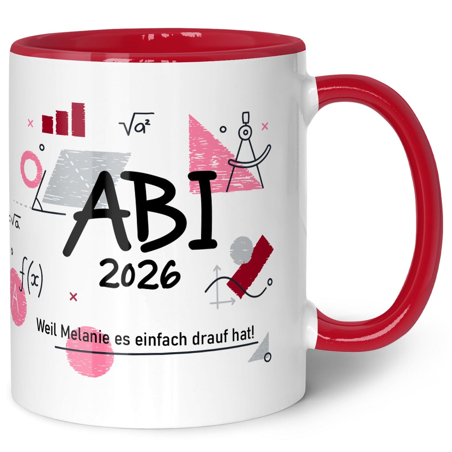 Bedruckte Tasse mit Spruch - Abi - Personalisiert mit Namen