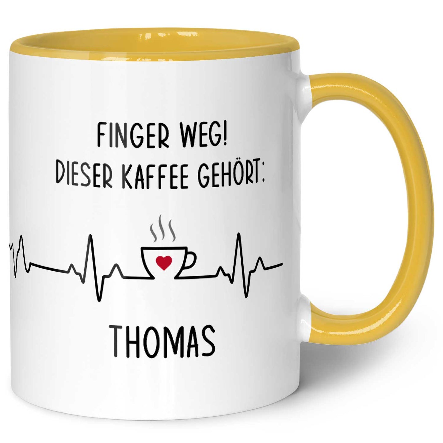 Bedruckte Tasse mit Spruch - Finger Weg!